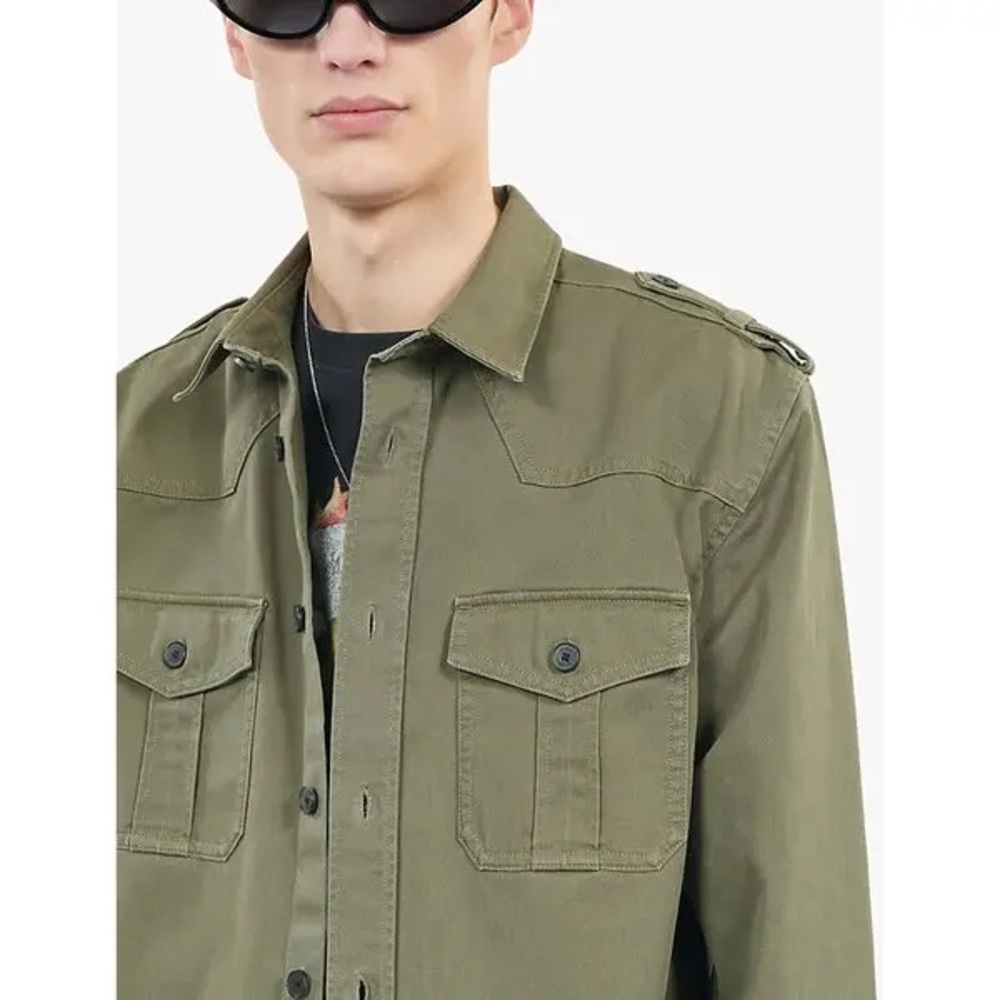 ✔️72/73 BNWT THE KOOPLES PATCH POCKET MILITARY STYLE SHIRT $395